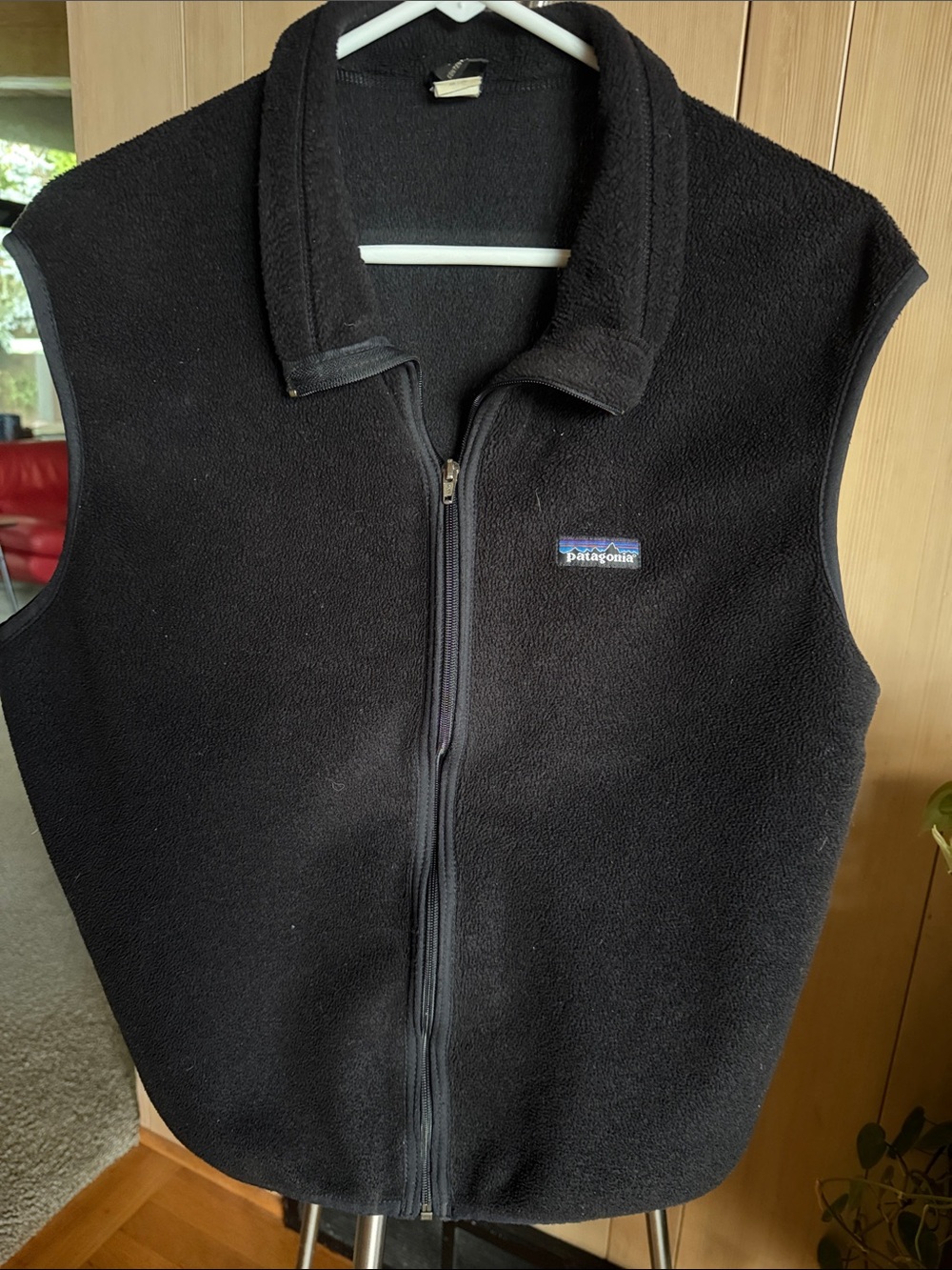 Patagonia Black Fleece Zip Vest classic Sz L